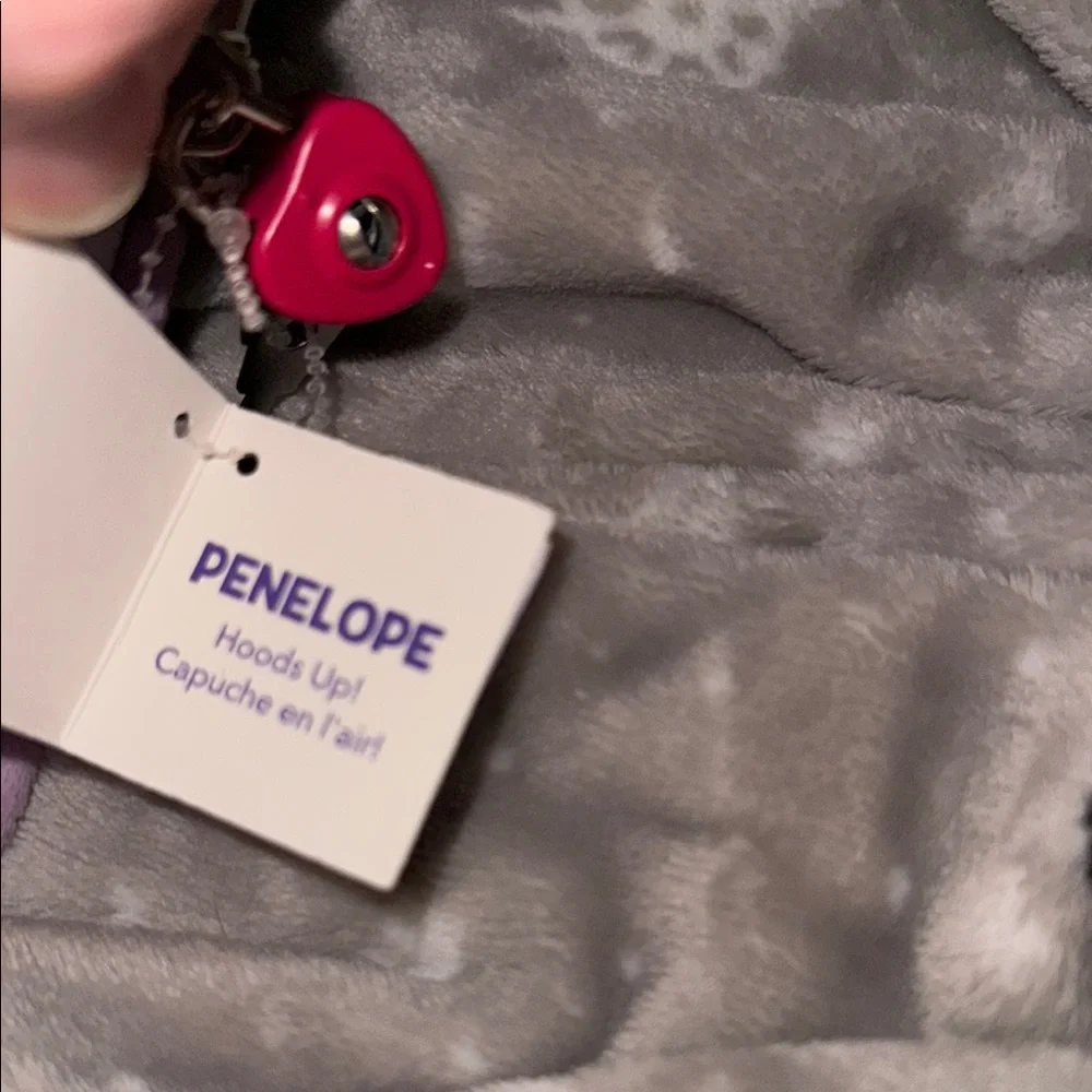 BNWT- Claire's padlock Purple Panda Plush Notebook-Penelope is her name Bonuses!